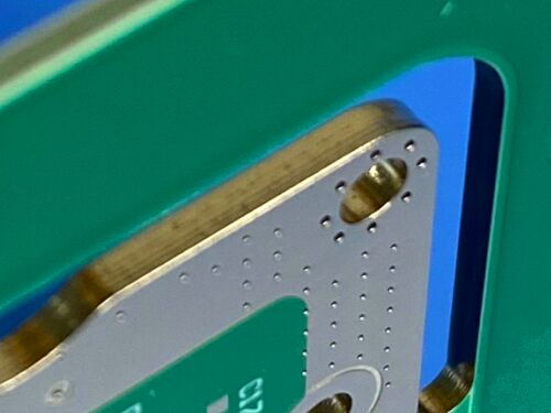 PCB multistrato TC350 con vias ciegas e placcatura sui bordi finitura ENIG