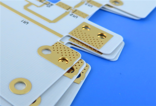Substrato RF PCB a 2 strati 20mil RO4835 nero serigrafato immersione oro