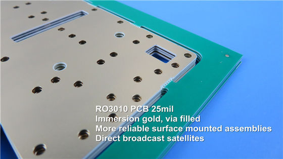 Argento ricoprente ad alta frequenza di immersione del PWB 50mil di Rogers RO3010