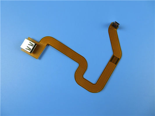 Double Sided Assembled Flexible Printed Circuit Built On Polyimide With 90 OHM Impedance Control for Automobile Sensors