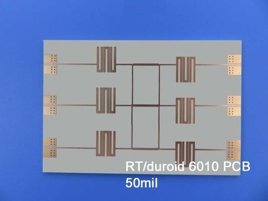 1 oz RT duroid 6010.2LM 25mil PCB ad alta frequenza con immersione in oro