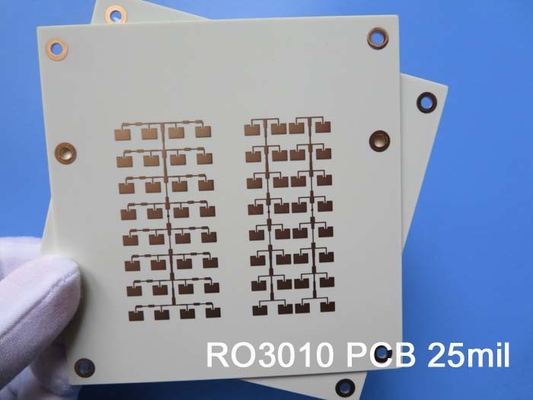 Double Sided RO3010 PCB 25mil High Performance Circuit White Silkscreen