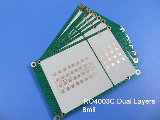 8mil RO4003C PCB ad alte prestazioni a due strati immersione oro nero