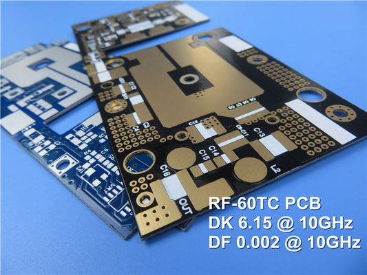 RF-60TC PCB 10mil 2 strati di immersione del circuito di stagno
