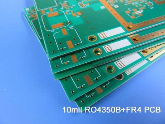Bordo ibrido del PWB di 4 strati sviluppato su Rogers 10mil RO4350B e FR-4