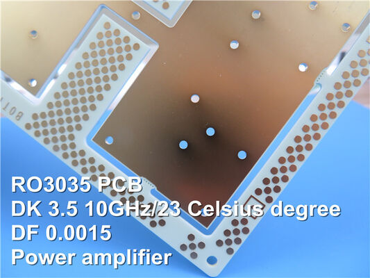 Oro di immersione DK3.5 del bordo 10mil 0.254mm del PWB di RO3035 Rogers per l'antenna della toppa