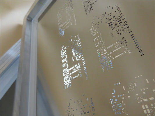 Taglio laser versatile SMT Stencil 0,12mm Folio per taglio laser profilo 584mm x 584mm 23" x 23