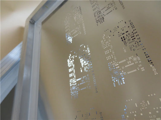 Taglio laser versatile SMT Stencil 0,12mm Folio per taglio laser profilo 584mm x 584mm 23" x 23