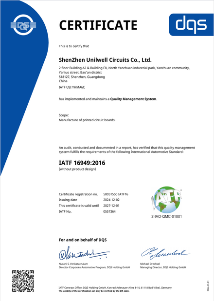La CINA Bicheng Electronics Technology Co., Ltd Certificazioni