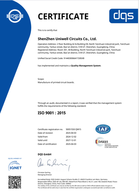 La CINA Bicheng Electronics Technology Co., Ltd Certificazioni
