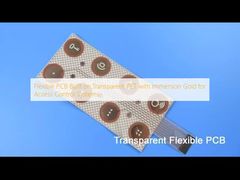 PCB flessibile costruito su PET trasparente con oro a immersione per sistemi di controllo accessi
